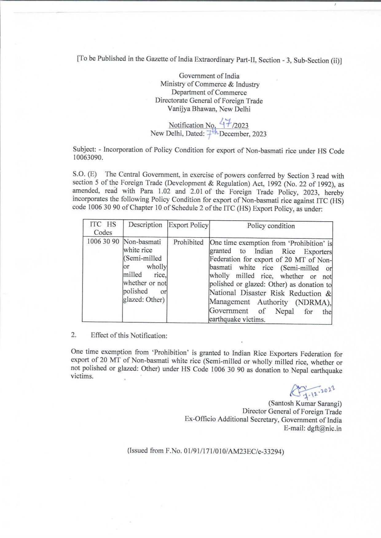 DGFT Notification 2023 1