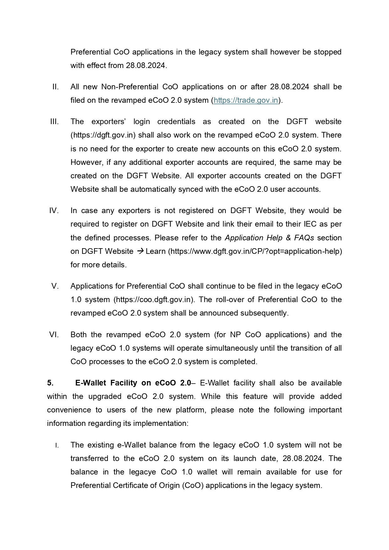 DGFT Notifiation Enrich Services 